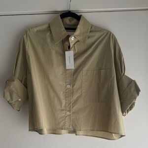 TWP button down cotton shirt - new with tags  size XS/S